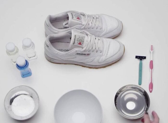 чистка кроссовок кожаных