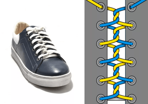 как красиво зашнуровать кроссовки с 6 дырками