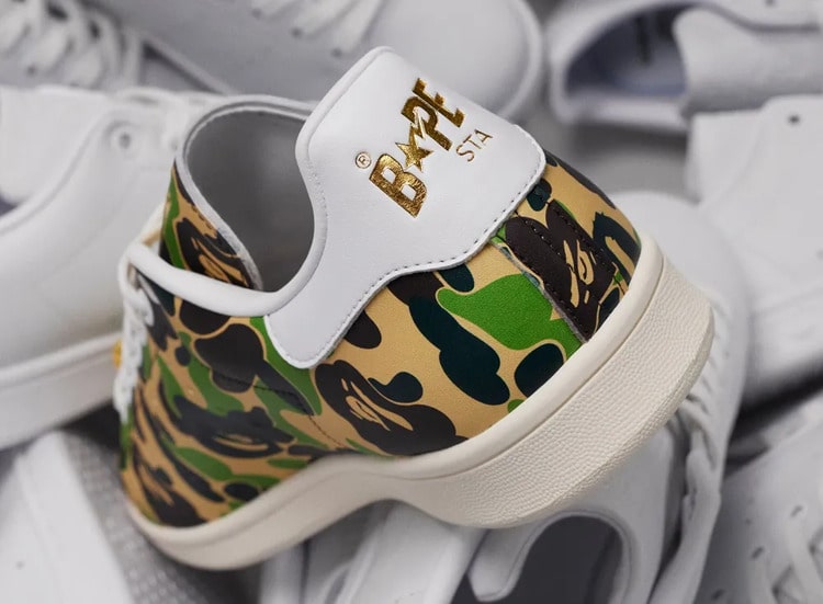 Adidas Originals и Bape - кроссовки Stan Smith в камуфляжной расцветке