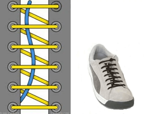 зашнуровать кроссовки красиво фото пошагово