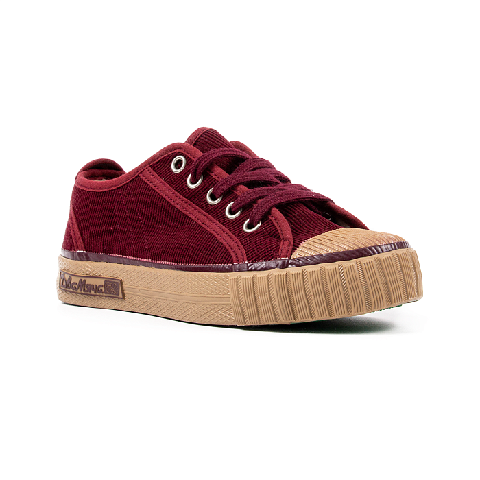 Кеды Два мяча 1971-LC CRD низкие бордо вельвет