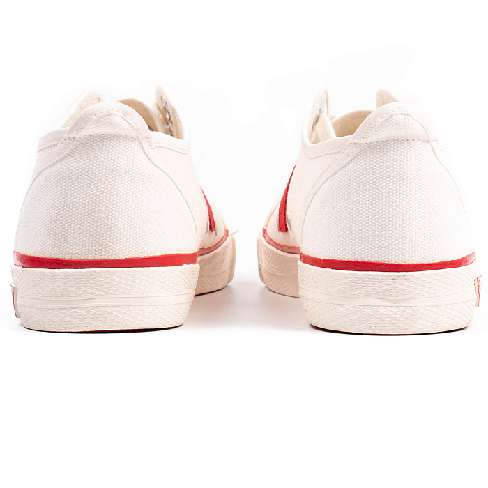 Кеды Два мяча 1976-09 низкие бело-красные