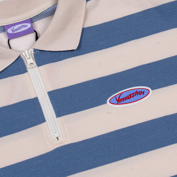 Свитшот YMKASHIX Two Strips бежевый /синий