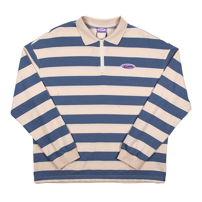 Свитшот YMKASHIX Two Strips бежевый /синий