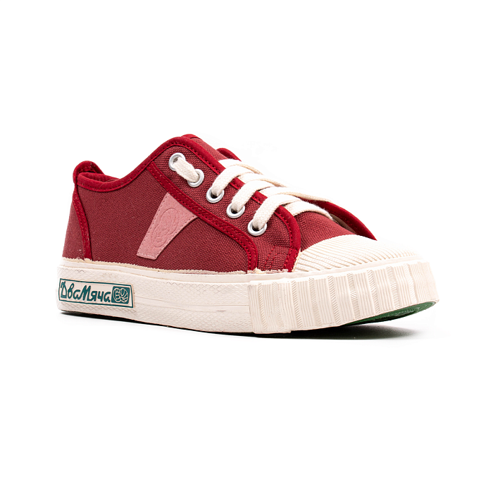 Кеды Два мяча 1976-11 низкие красные дефект цвета